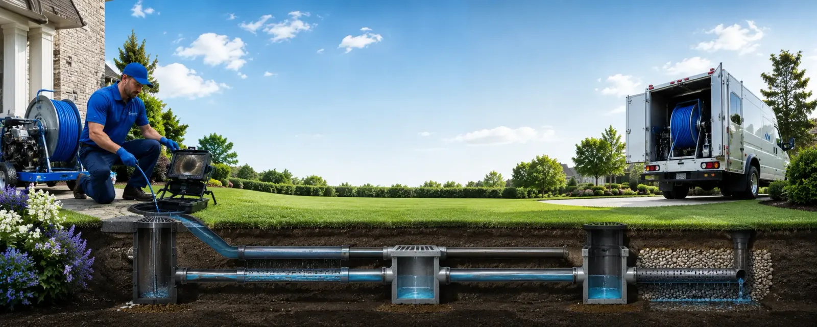 Outdoor drain cleaning information for Hamburg, LA